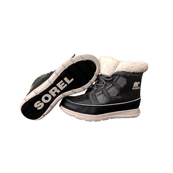 Sorel Womens Explorer Carnival Waterprrof Mid Warm Fleece Snow Boots Quarry 6.5 - Picture 1 of 5